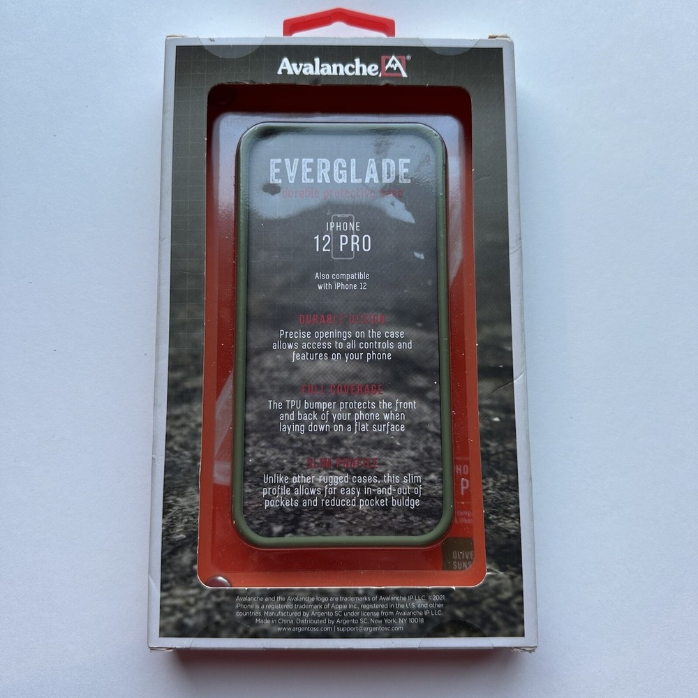 Avalanche‎ iPhone 12 Pro Everglade Durable Protective Case - Olive & Sunset